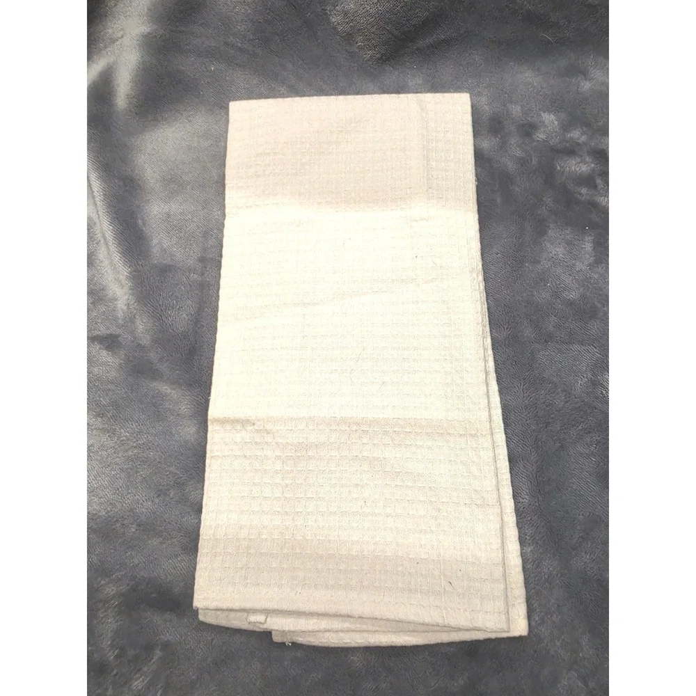 Cream Waffle Weave Kitchen Towel Sweet Time Shared With A Friend Embroidery